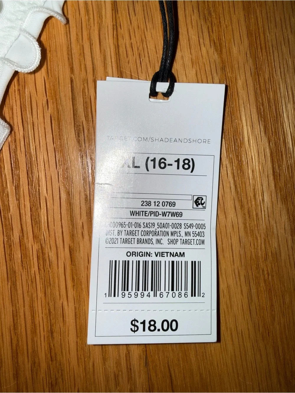 NWT Shade & Shore White Bikini Bottoms XL